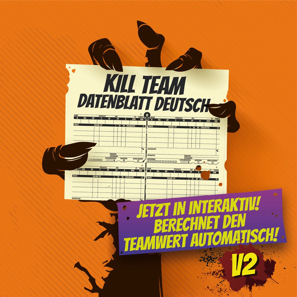 Interaktives Kill Team Datenblatt Deutsch